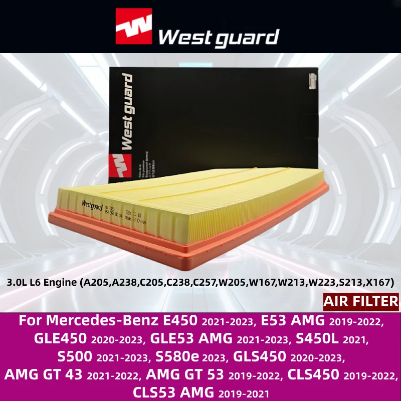 Filtro aire WESTGUARD A 6540940004 – Mercedes AMG E450 GLE53
