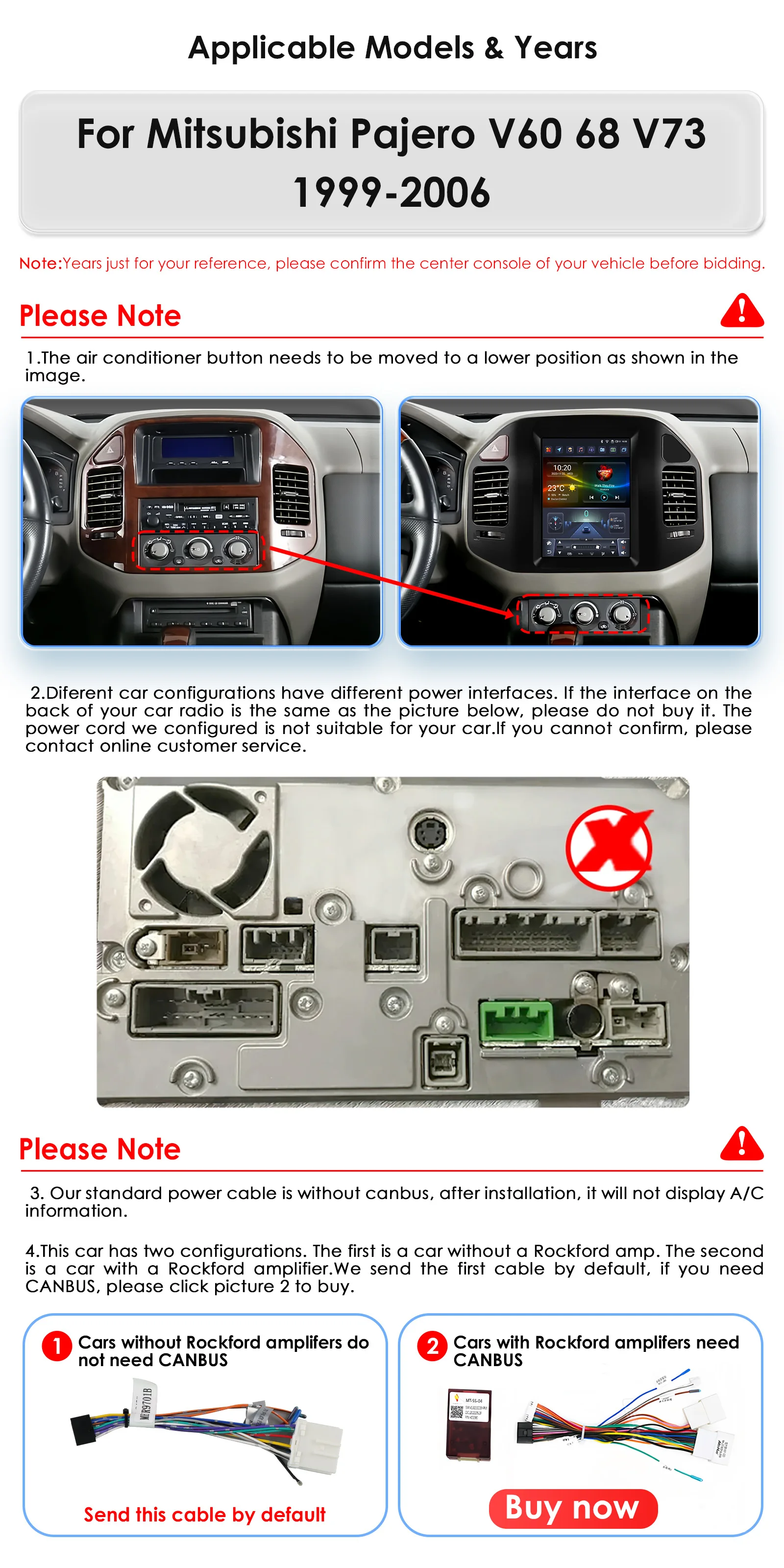 Pantalla multimedia del autoradio OSSURET para Mitsubishi Pajero