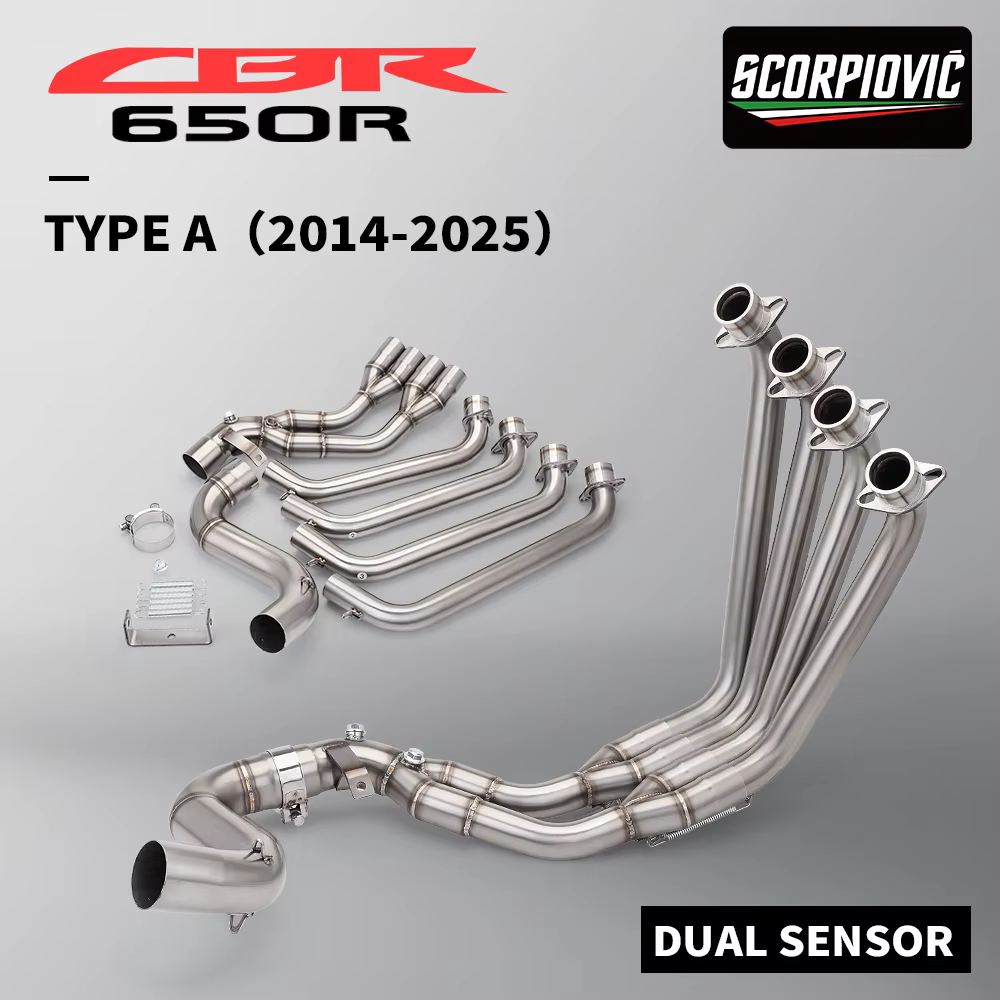 Tubo de enlace de escape con 2 sondas lambda para Honda CBR650/CB650F - imagen 5