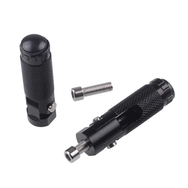 Reposapiés universales M8 para motocicletas – juego 2 piezas negro - imagen 2