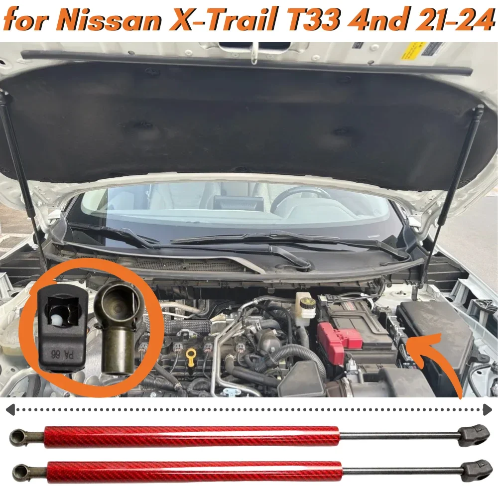 Puntales de capó tipo gas para Nissan X-Trail T33 2021-2024 y Rogue