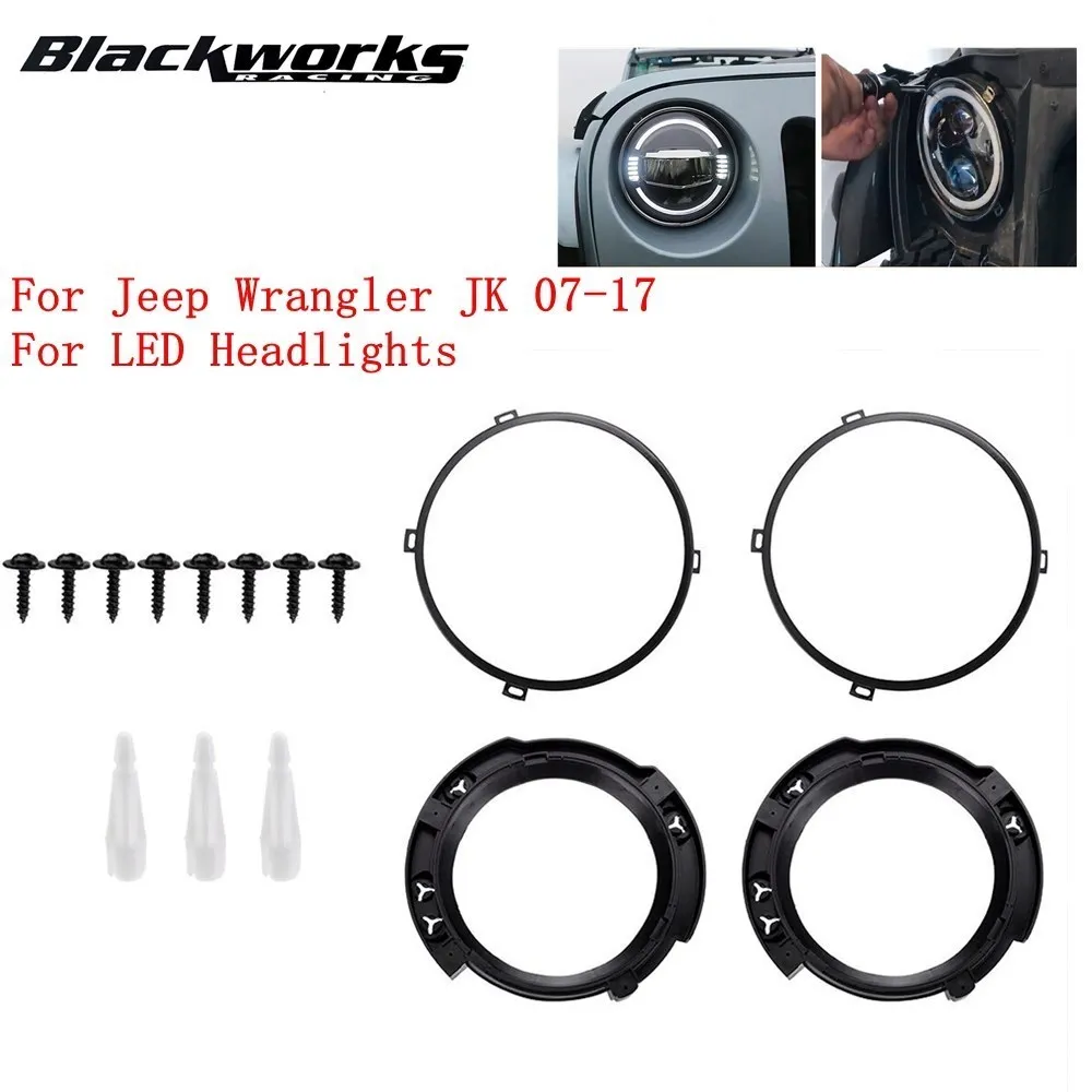 Soporte retención faro LED 7 pulgadas Jeep Wrangler JK 07-17