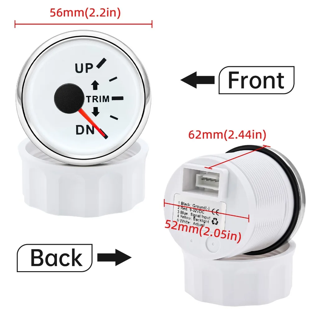 Indicador de trim impermeable 52 mm para motor fueraborda - imagen 4