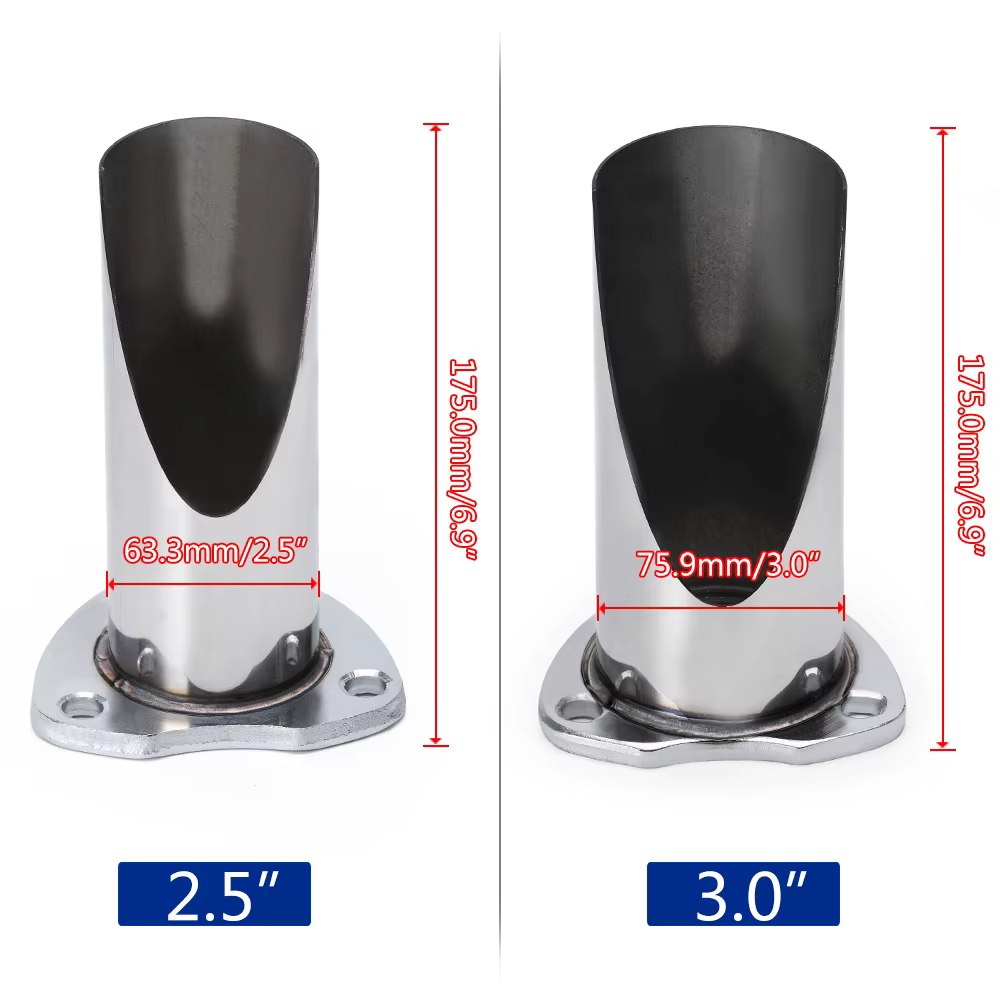 Punta de escape eléctrica inoxidable, control remoto – universal Ø63/76 mm - imagen 3
