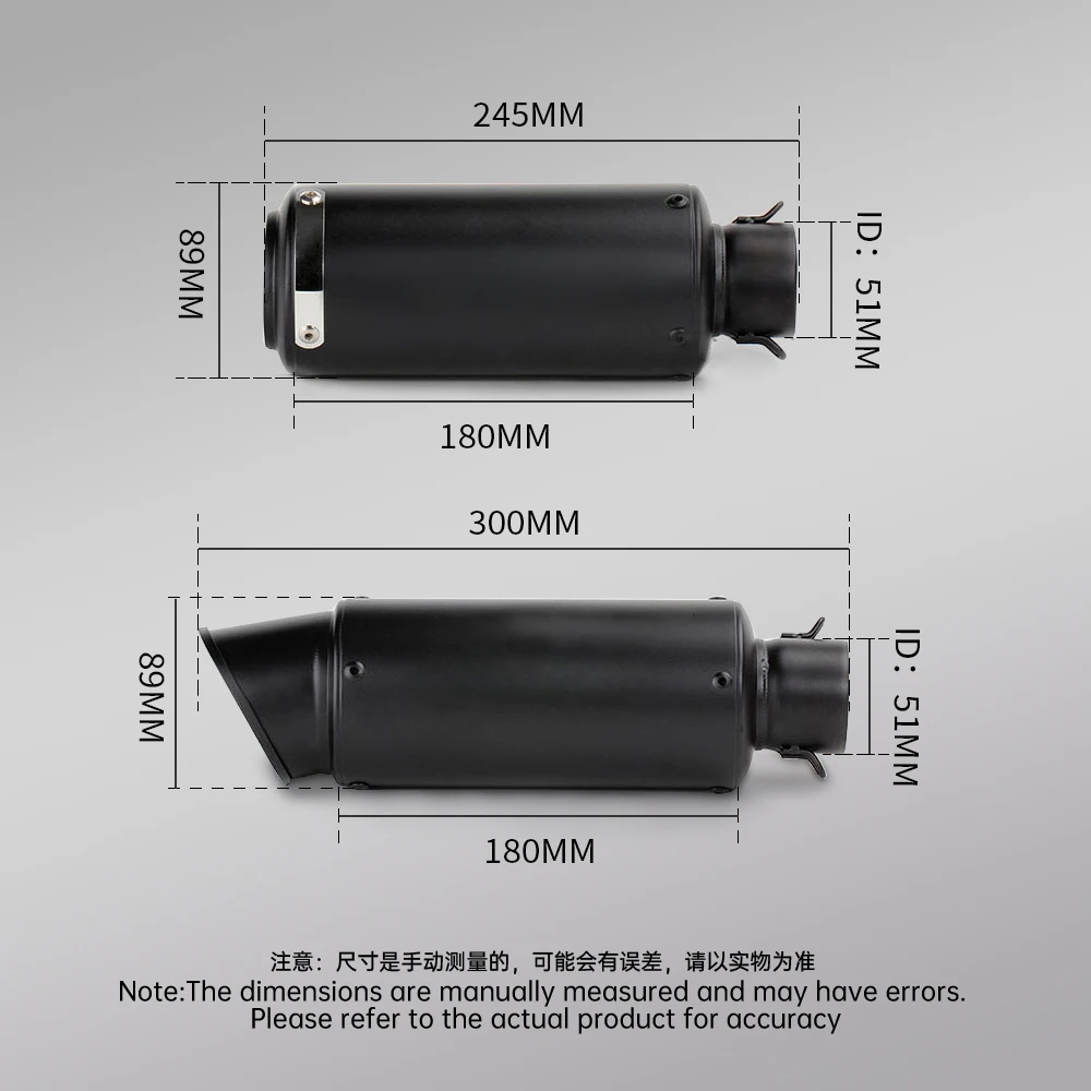 Tubo intermedio de escape para moto 450SR – silenciador 51 mm - imagen 5