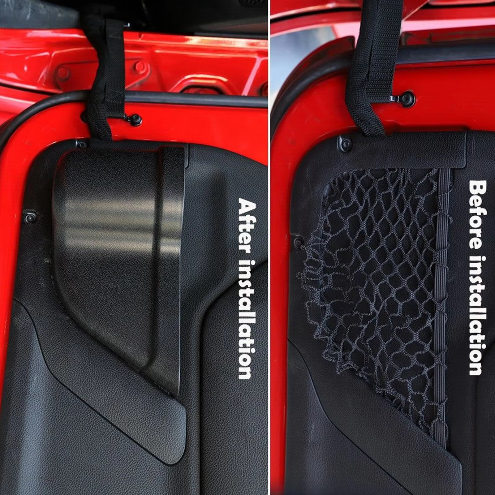 Red organizadora para bolsillo de puerta Jeep Wrangler JK 2011-2017 - imagen 3