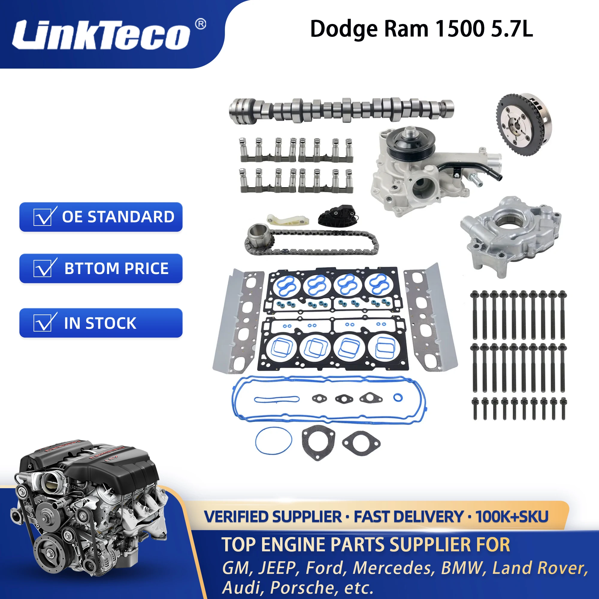 Linkteco-Kit de reparación MDS para elevador de árbol de levas, repuesto para Jeep Dodge Ram 1500 5.7L 2009-2015 5038785AB 5038786AB 53021727AC - imagen 3