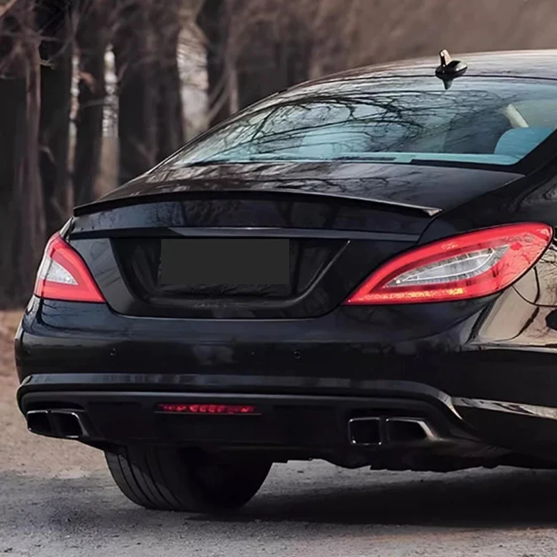 Alerón difusor de labio trasero negro brillante para Mercedes Benz CLS clase W218 CLS350 CLS63 AMG Sport 2012 a 2017 Protector de parachoques - imagen 2