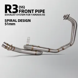 Tubo enlace escape Yamaha R25 R3 MT-03 inox 2015-2025