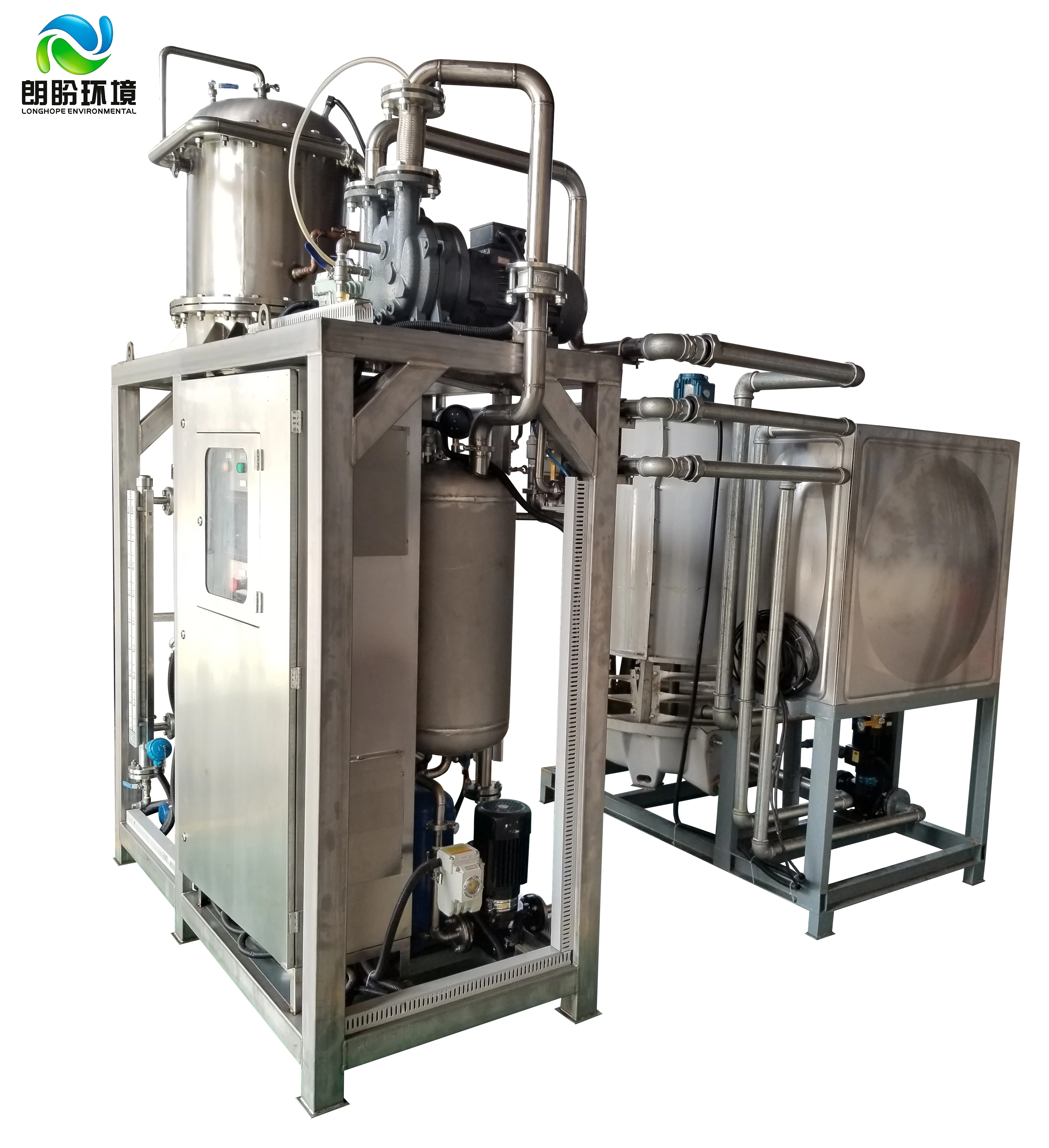 Equipo de tratamiento de efluentes con evaporador ZLD de eficiencia
