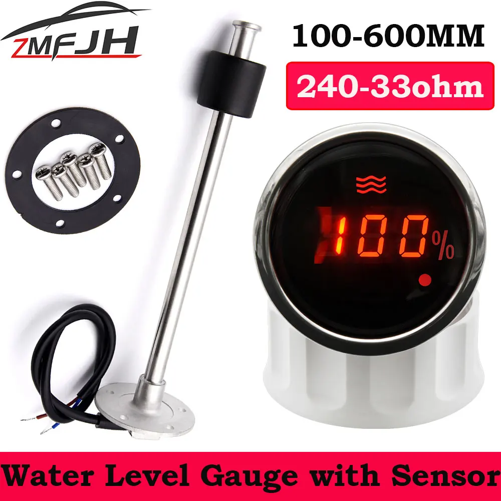 Medidor de nivel de agua AD 240-33 ohmios con alarma 12/24 V para barco