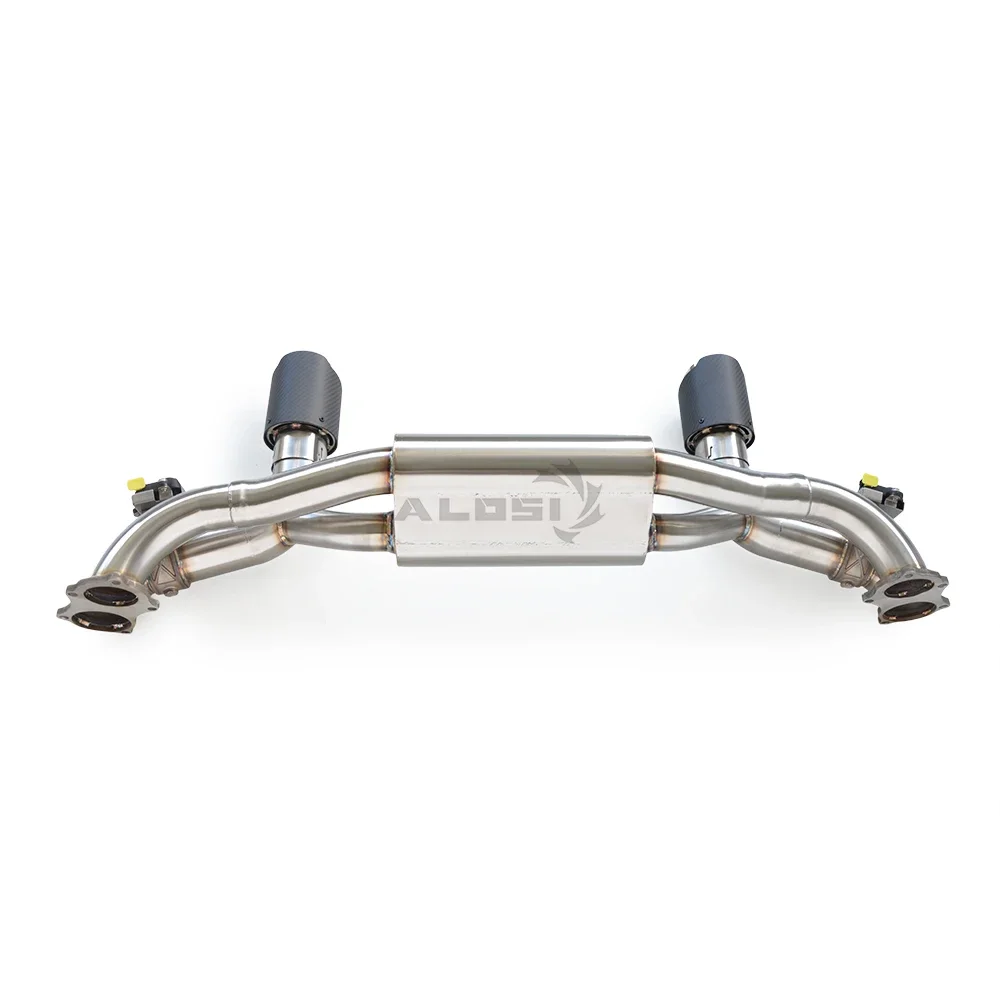 Escape catback fibra carbono doble salida Porsche 718 Cayman GT4 4.0L - imagen 2