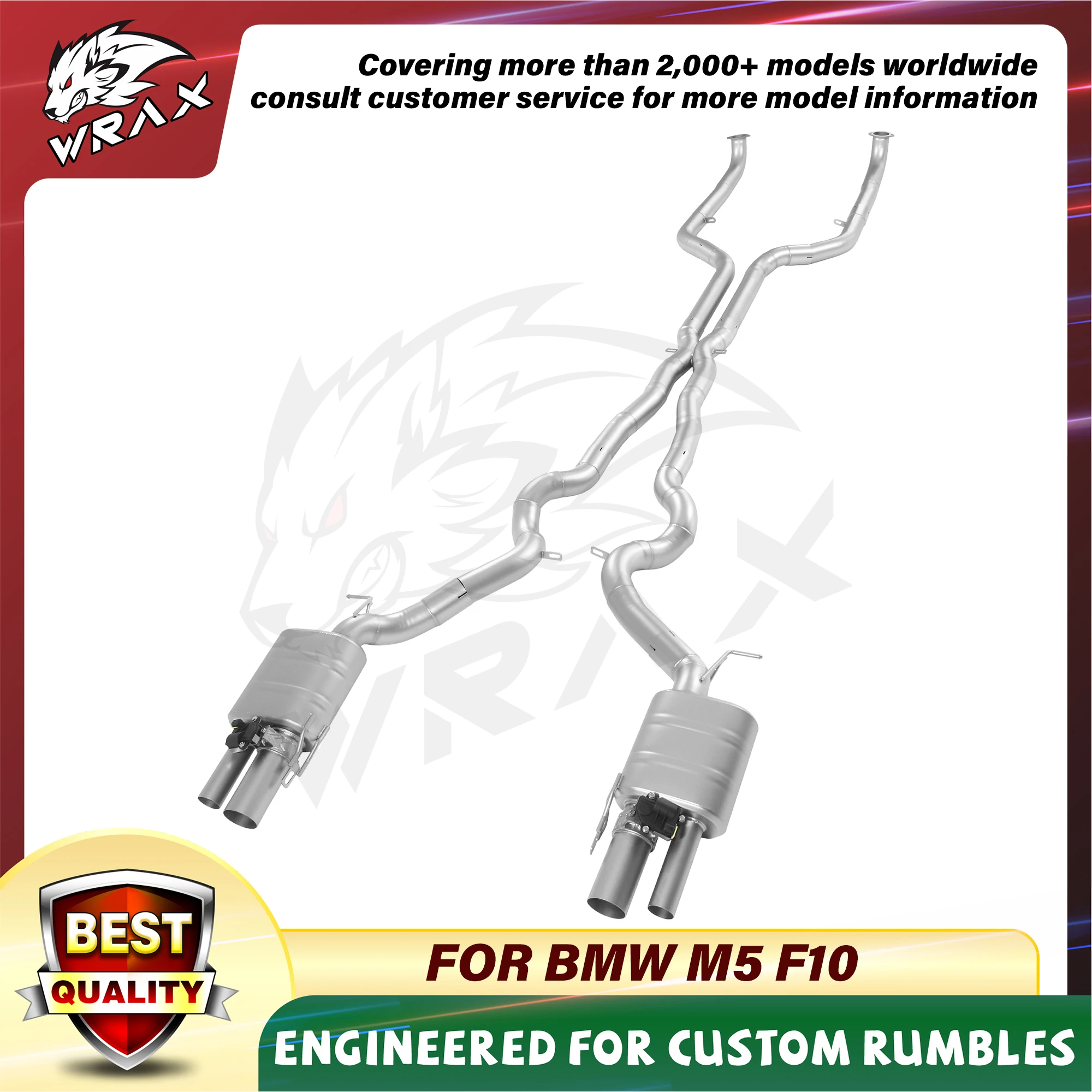 Escape Catback de acero inoxidable 304 con válvula para BMW M5 F10