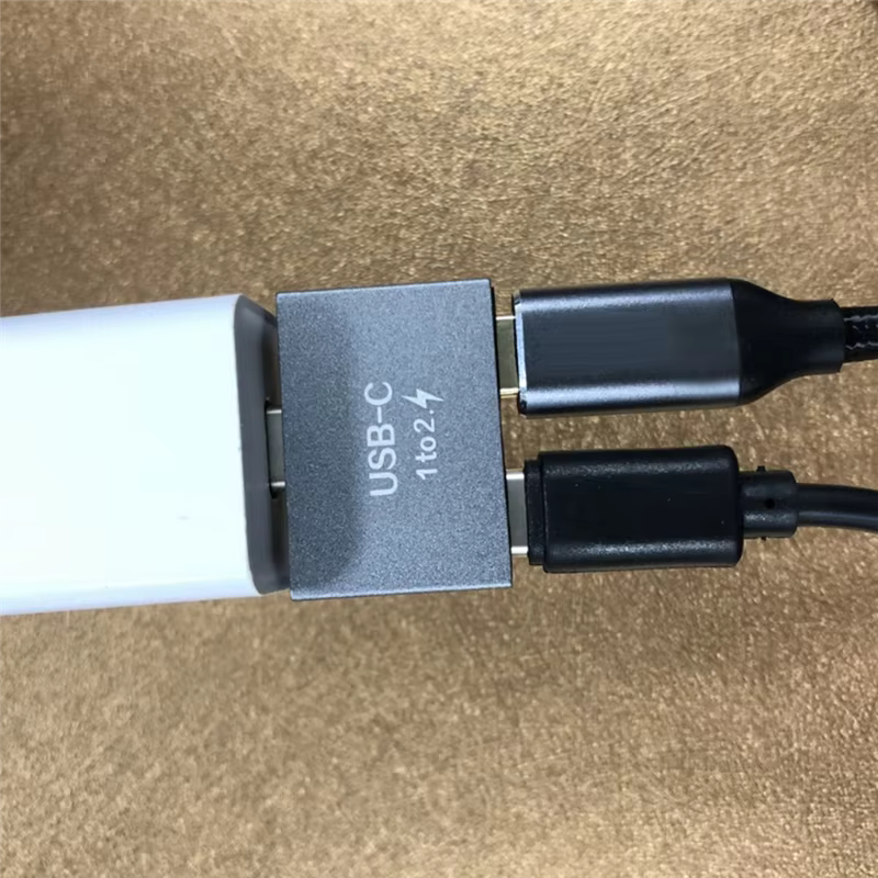 Adaptador USB-C en Y, macho a doble hembra, para carga PD - imagen 4