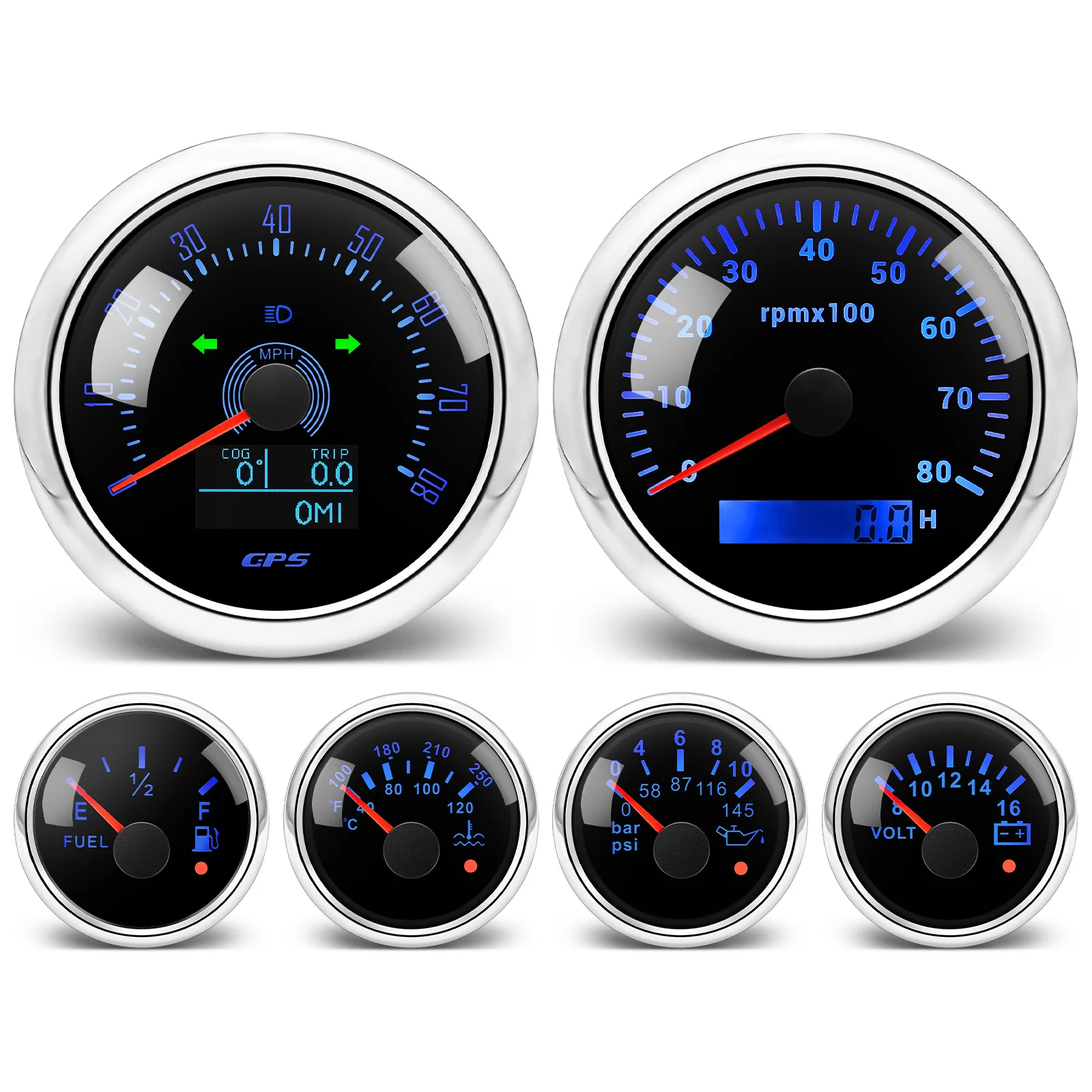 Kit de relojes digitales GPS para coche y barco con sensores - imagen 2