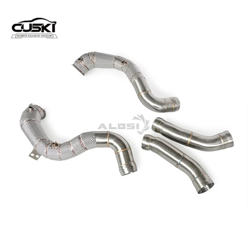 Bajante de escape acero inoxidable Mercedes C63 AMG W205 4.0 - imagen 2