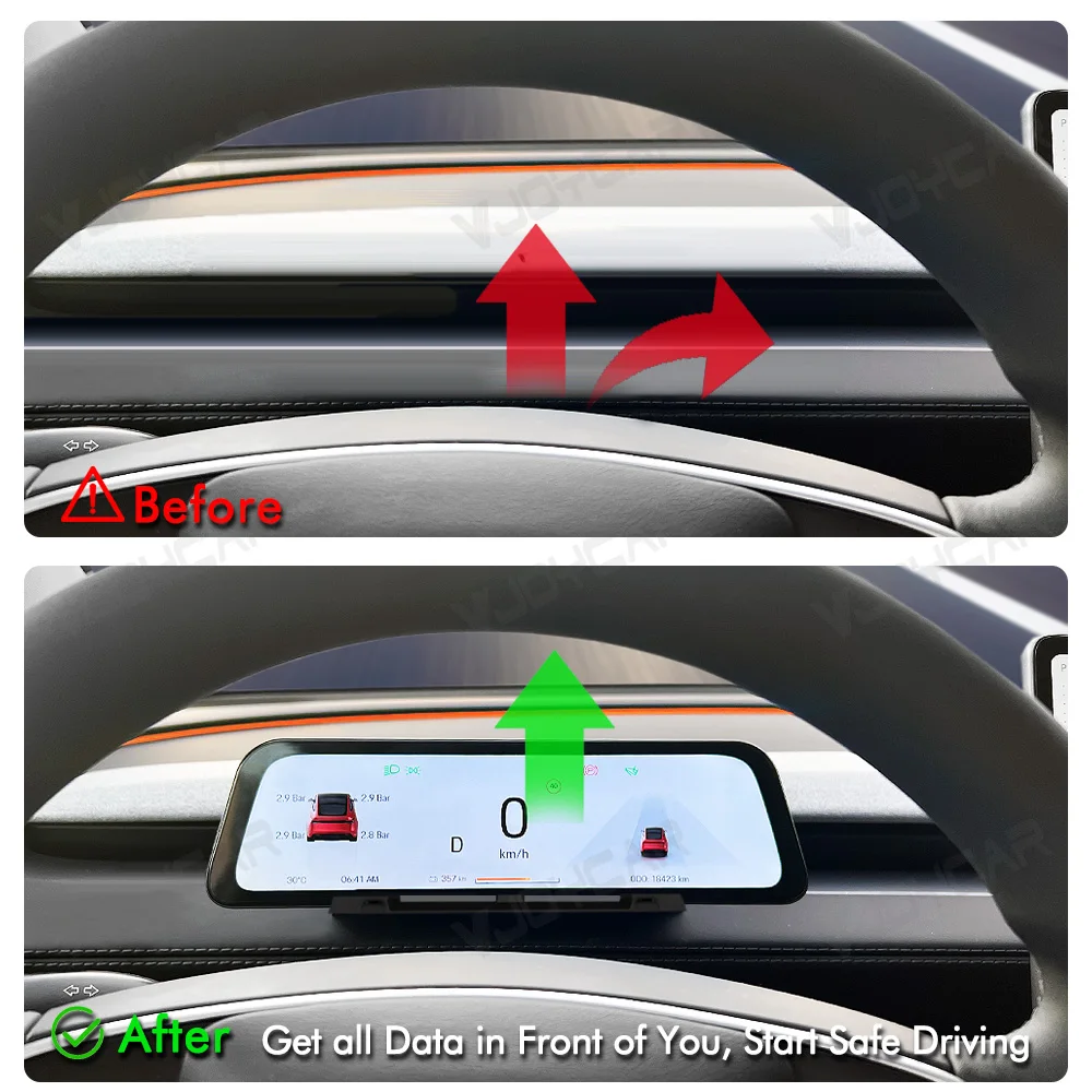 Vjoycar Tablero inteligente 9,66 pulgadas para Tesla Model 3 OTA - imagen 3