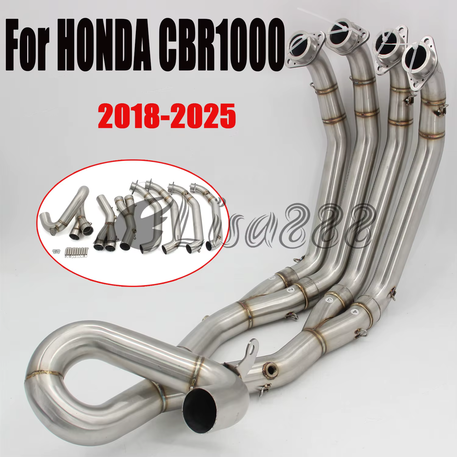Tubo conexión escape acero inoxidable Honda CBR1000 2018-2025