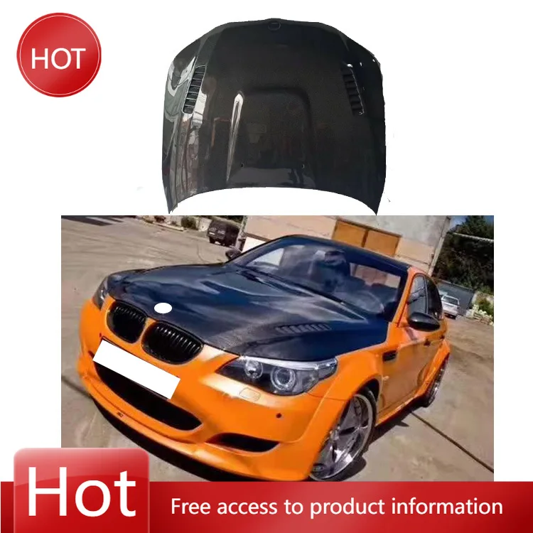 Capó fibra de carbono BMW Serie 5 E60 M5 520i-530i 2003-2010 - imagen 5