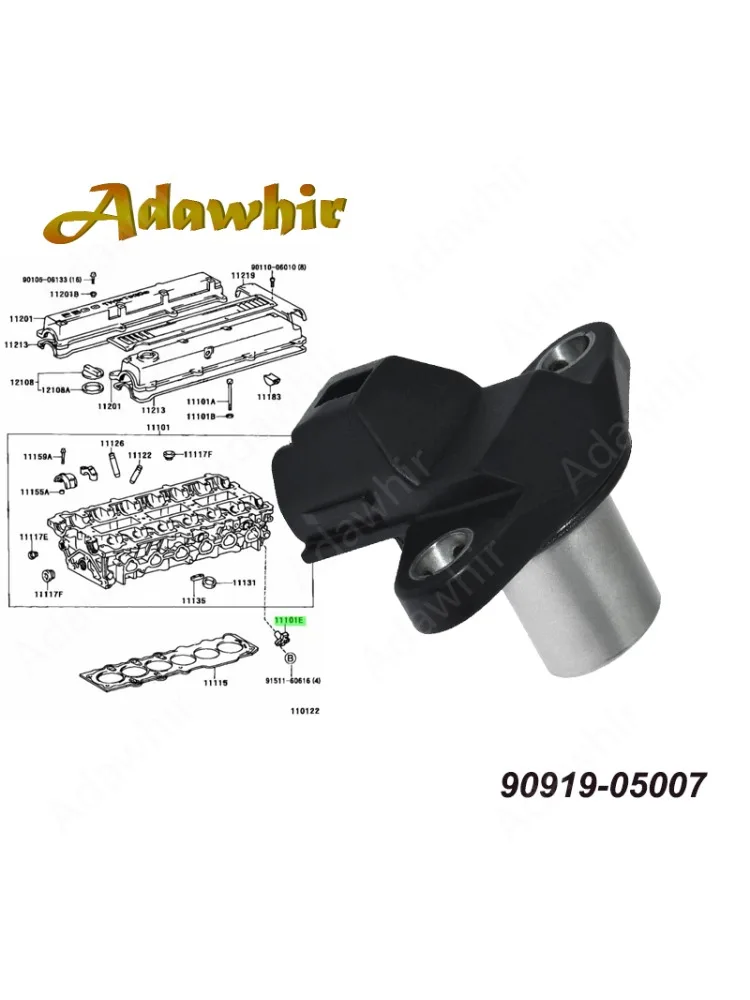 Sensor de posición de árbol de levas adawhir, referencia 90919-05007
