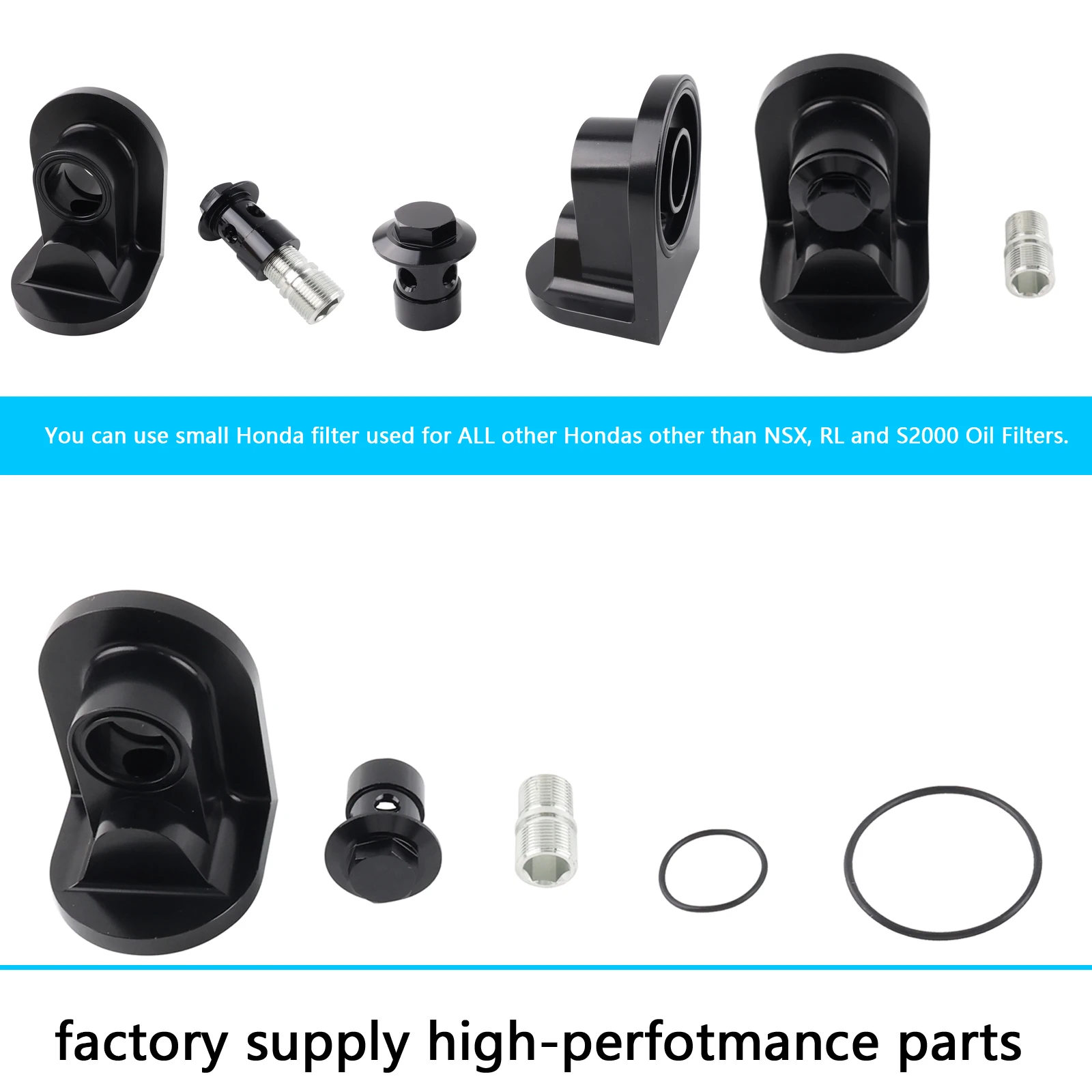 Adaptador 90° reubicación filtro aceite Honda Civic EG EK - imagen 3