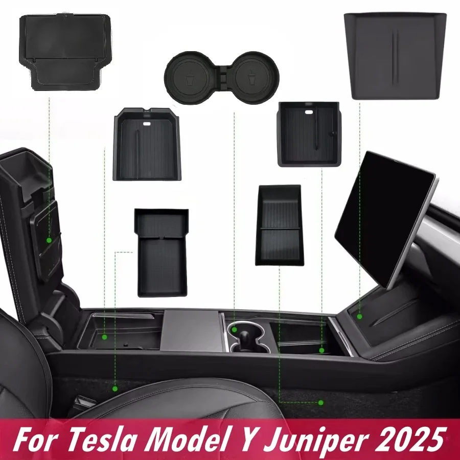 Consola central ABS con reposabrazos para Tesla Model Y 2025 - imagen 4