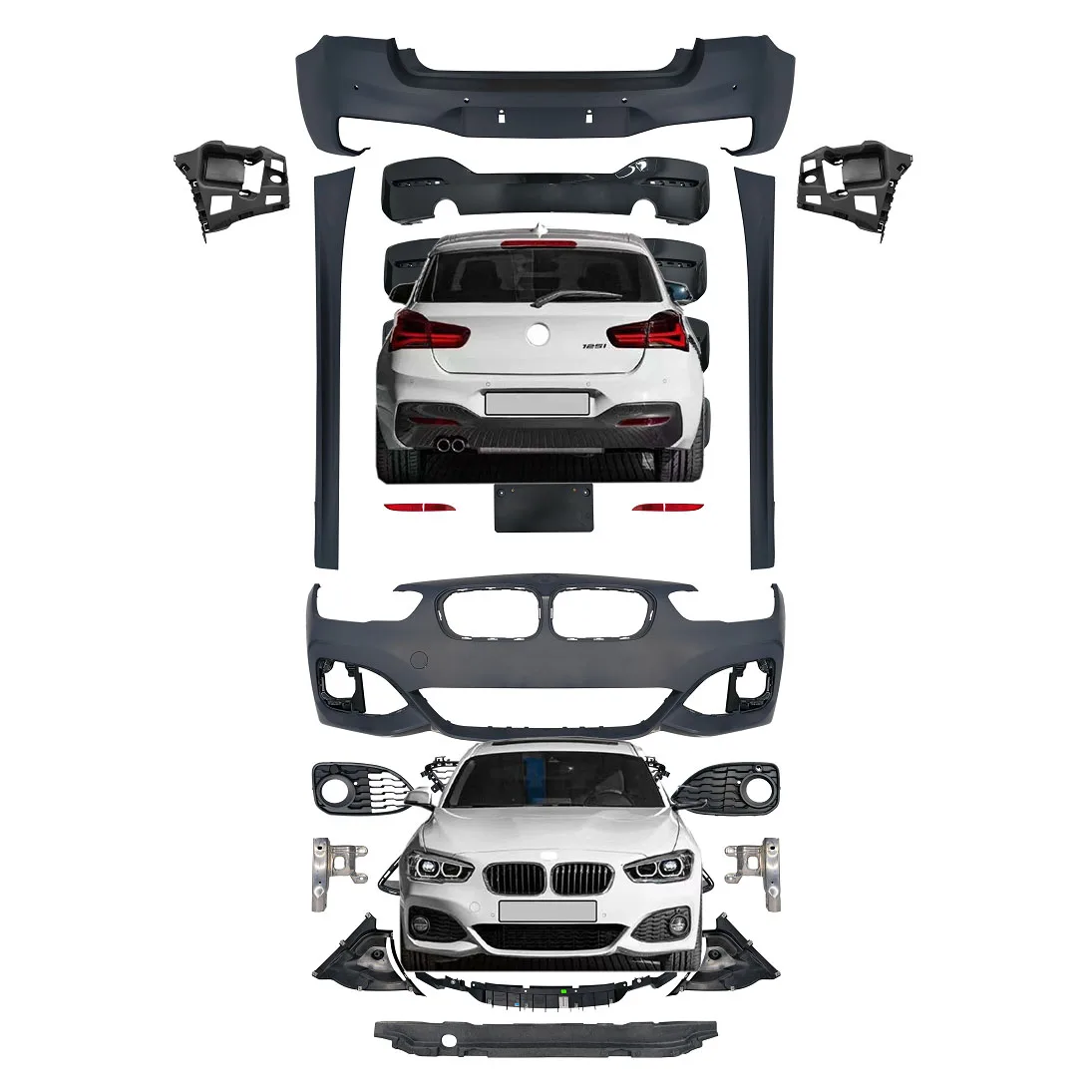 Kit de carrocería Look M-Tech 5D para BMW F20 2015-2018 116/118/125