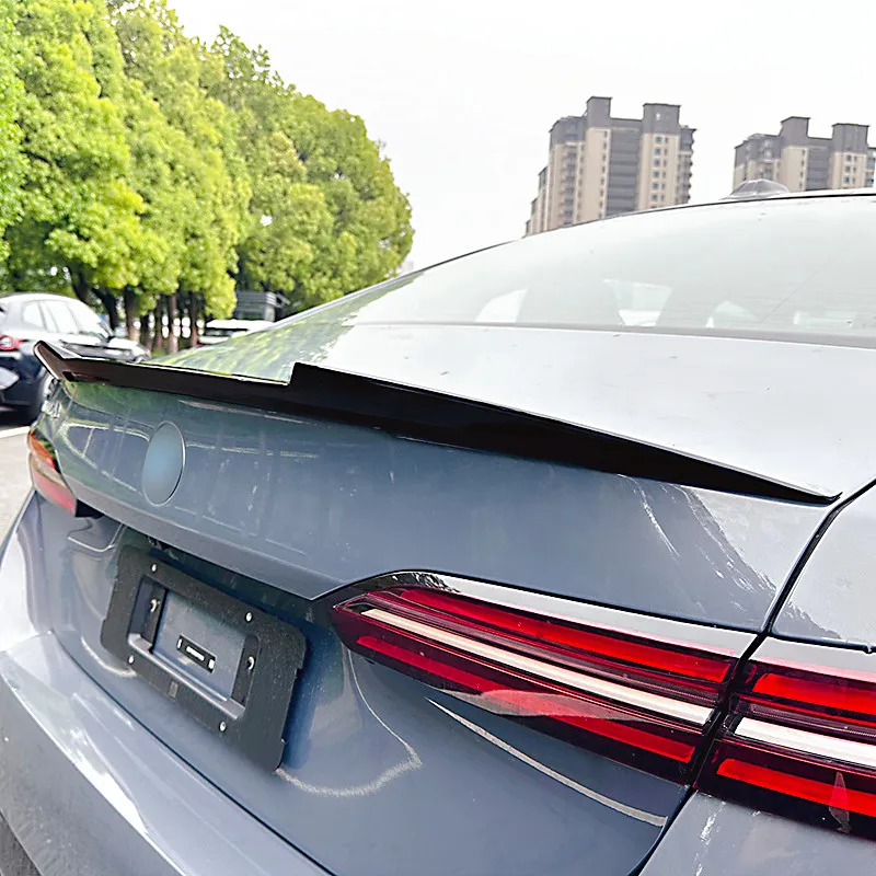 Para 2024 + BMW 5 Series I5 G60 525i 530i M4 estilo carbono negro brillante tapa del maletero alerón del coche alas Tuning accesorios parte - imagen 5