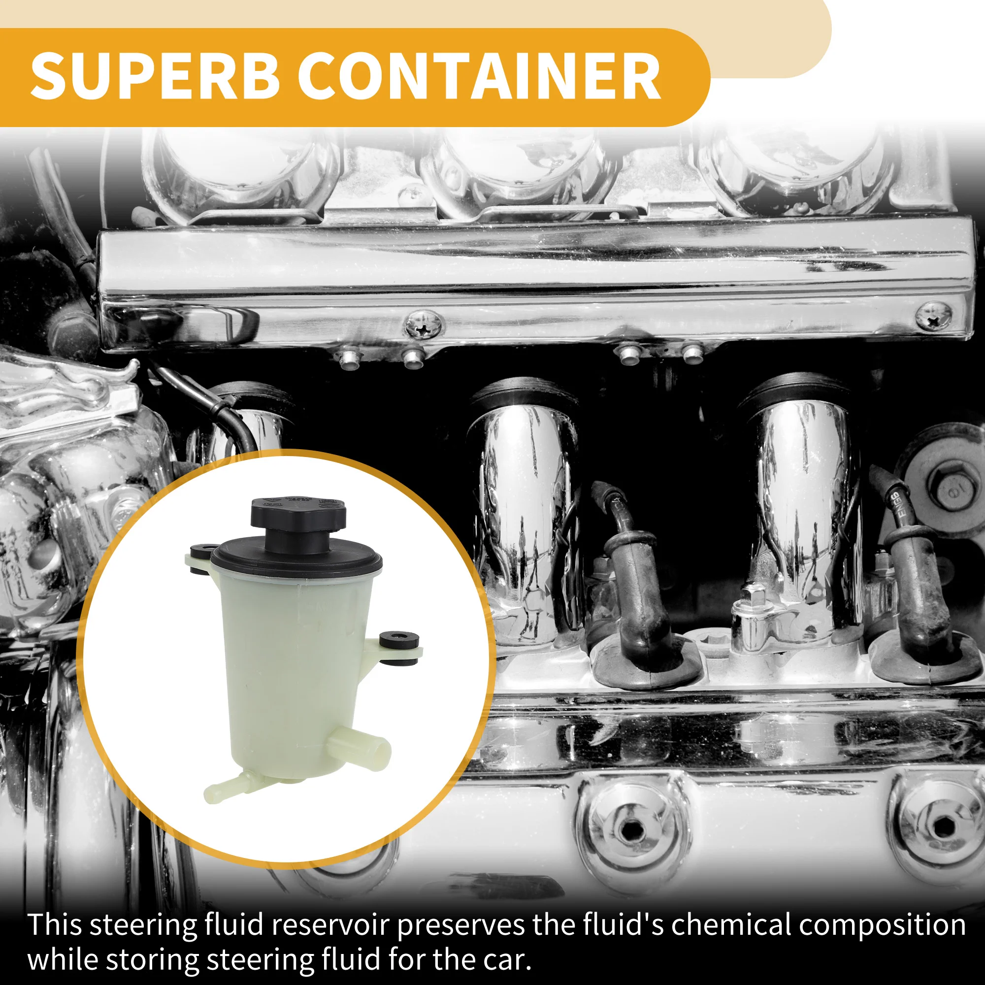 Depósito de dirección asistida automática UXCELL No.8L1Z3A006A tanque de dirección asistida automotriz para Ford Edge 2007-2014 1 pieza - imagen 3