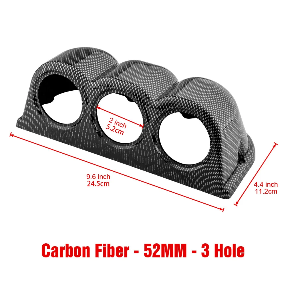 Soporte universal de 3 orificios para relojes 52/60 mm, negro carbón - imagen 4