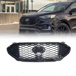 Rejilla delantera central de panal negro brillante para Ford Edge