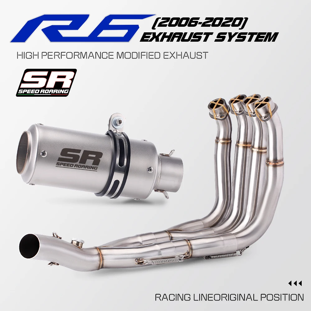 Tubo intermedio de escape Yamaha YZF-R6 2006-2016, 51 mm - imagen 3