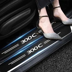 Pegatinas protectoras de umbral Chrysler 300C, fibra de carbono