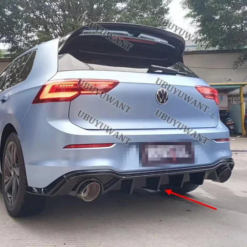 Kit divisor trasero alerón fibra carbono negro brillante Golf 8 GTI/R - imagen 3