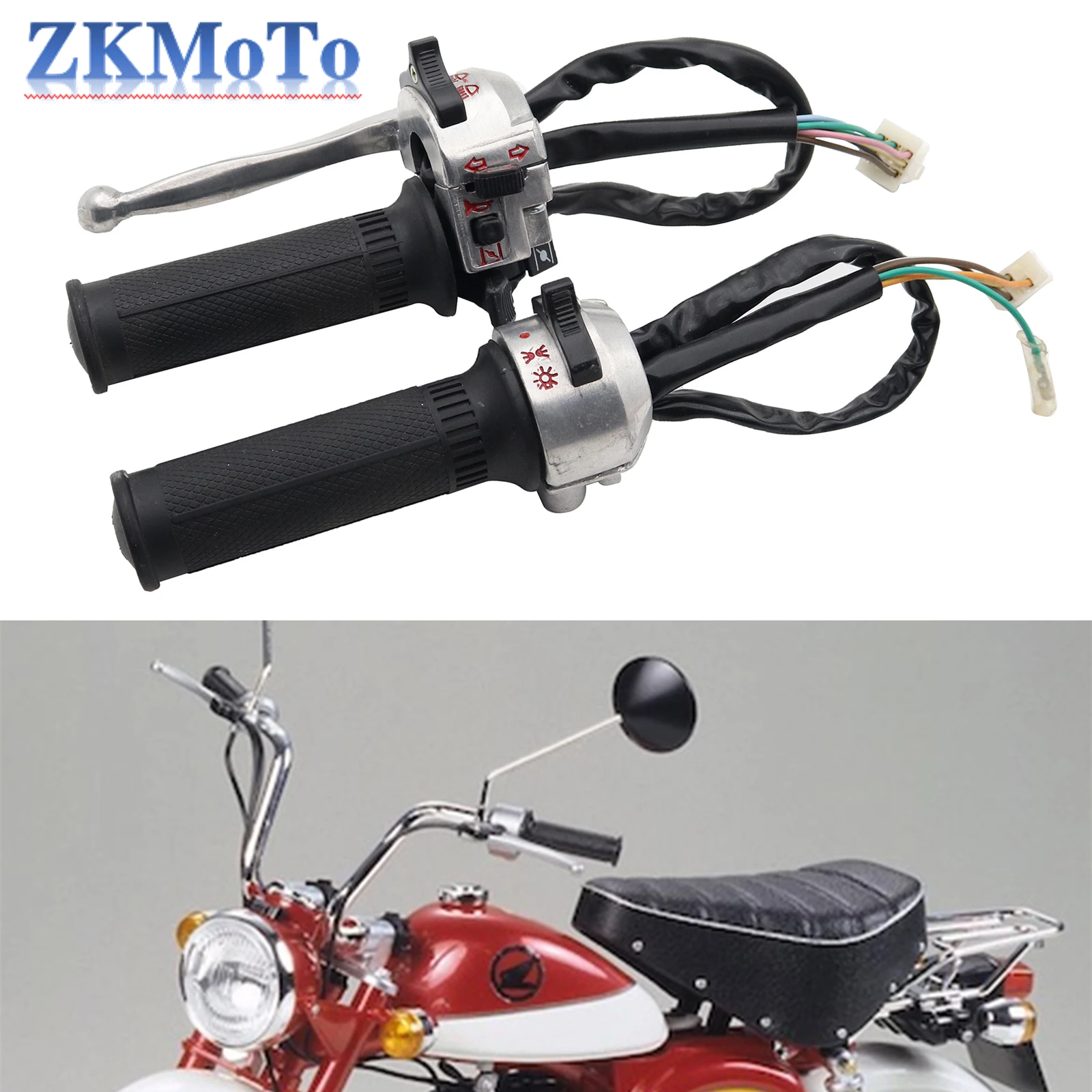Interruptores de manillar y puños 22 mm para Honda Z50 Monkey