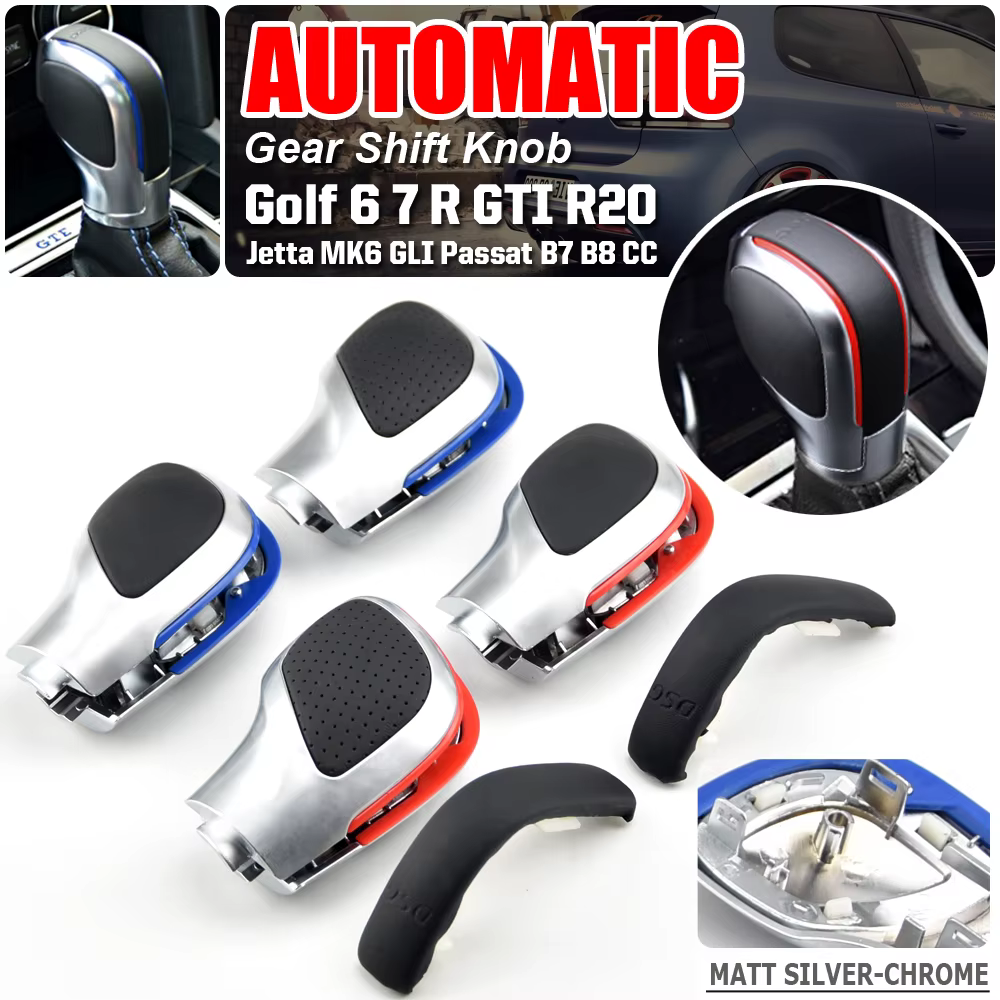 Pomo de cambio DSG cromado mate para VW Golf 6/7 GTI R - imagen 4