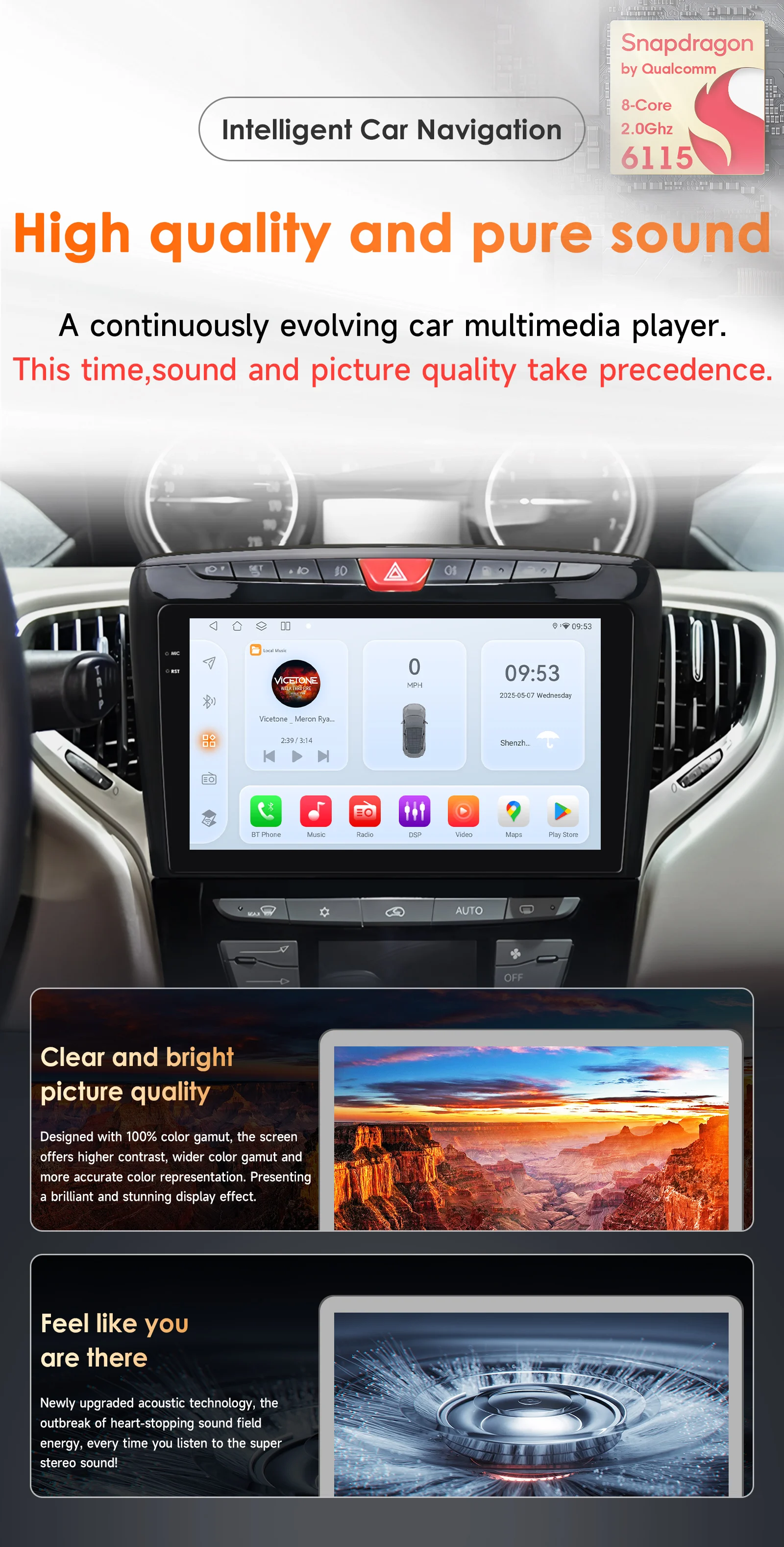 Autoradio Android 14 para Lancia Ypsilon