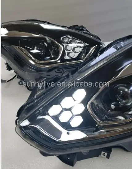 Detalle lente proyector faros LED
