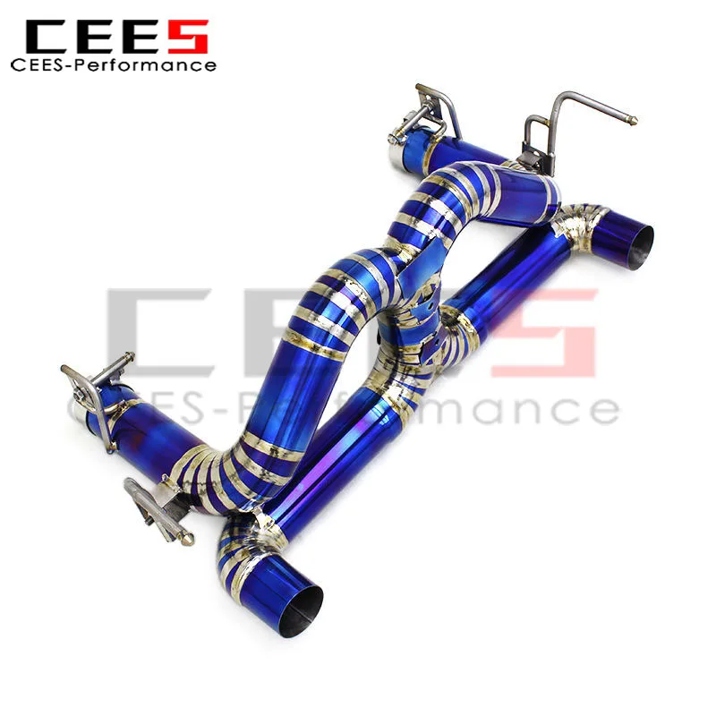 Tubo de escape CEES Catback para Ferrari 488 3,9 T 2015-2019 sistema de escape de ajuste recto de tubo X de carrera de escape de alto rendimiento - imagen 2