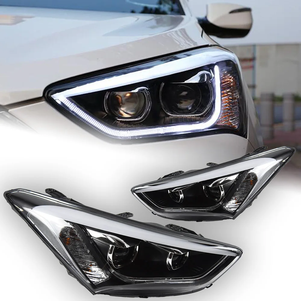 Kit faros LED Hyundai Santa Fe 2013-2016 - Lente proyector IX45 - imagen 2