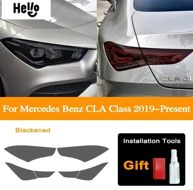 Película protectora TPU negra para pilotos traseros Mercedes CLA C117 - imagen 5