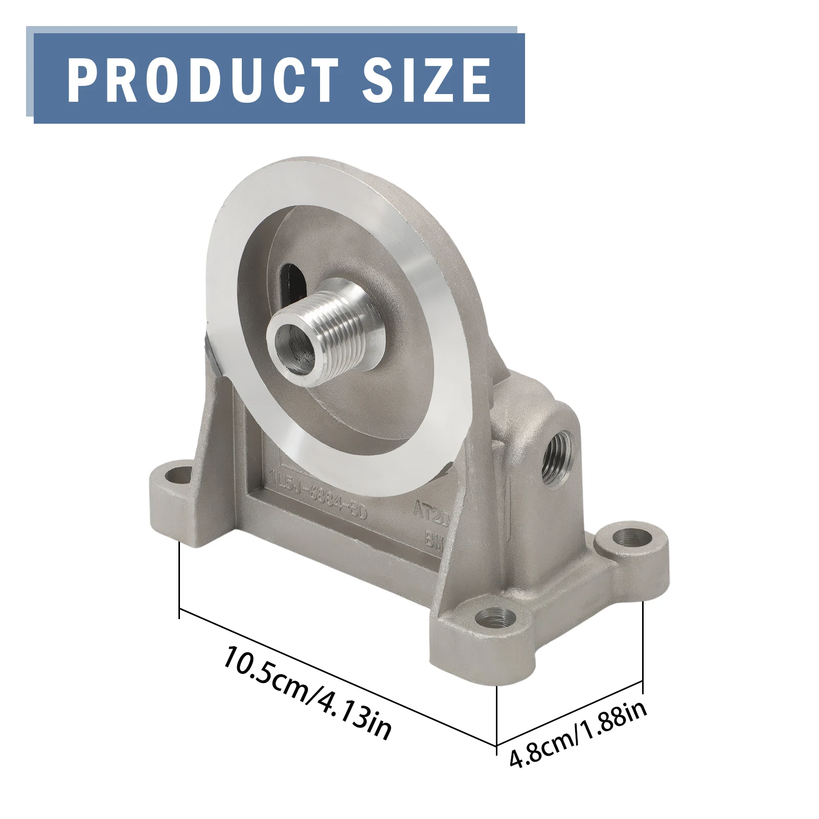 Adaptador de filtro de aceite de motor con sello para Focus Edge C-Max EcoSport 2001-2022 Reemplazar BS4Z-6881-F,1L5Z-6881-A, 1L5Z-6881-AA - imagen 2