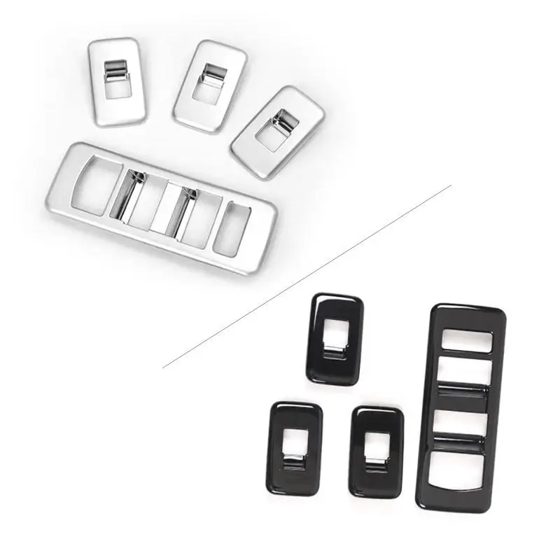 4 Uds. Accesorios para coche, cubierta de marco de interruptor de elevación de ventana Interior embellecedor para Land Rover Range Rover Sport RR Sport 2014 2015 2016 2017 - imagen 2