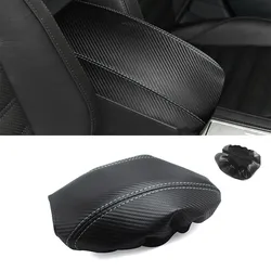 Cubierta reposabrazos cuero negro carbono BMW Serie 3 E90 2005-2012