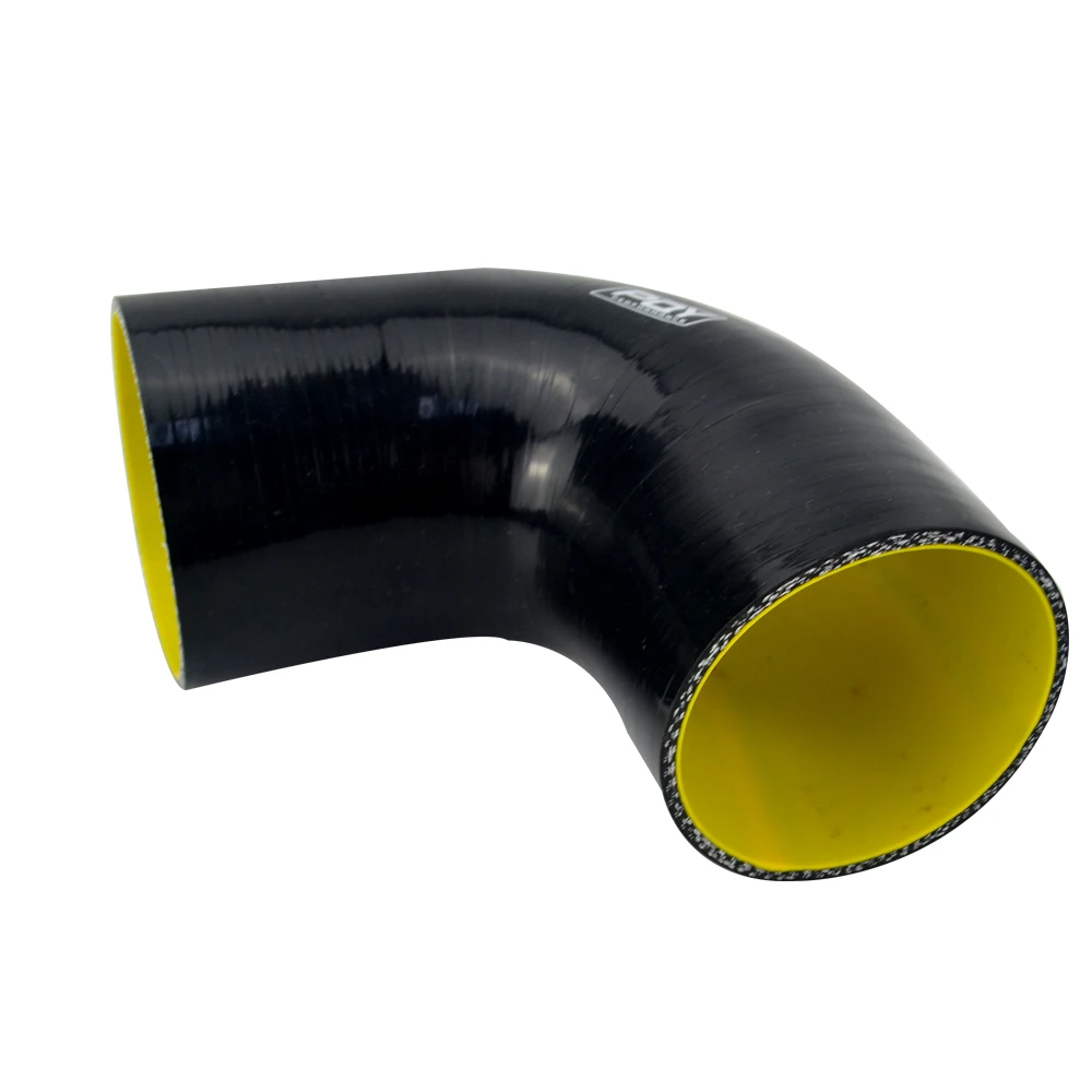Codo de manguera de silicona 90° PQY 76 mm para turbo, azul y amarillo - imagen 4