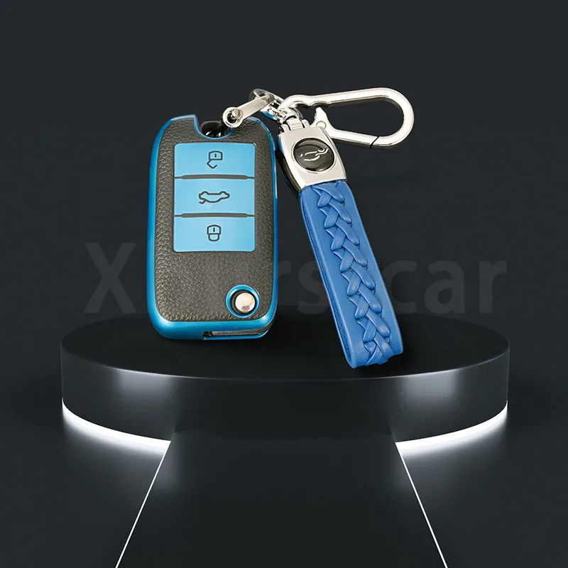 Funda de llave TPU efecto cuero para Roewe RX5 y MG ZS - imagen 5
