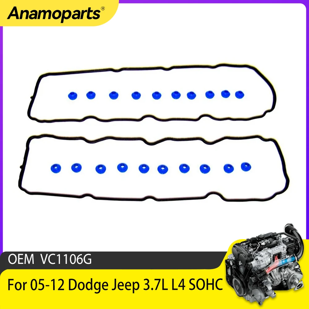 Juego de juntas de tapa de válvulas Dodge Jeep 3.7L (2005-2012)