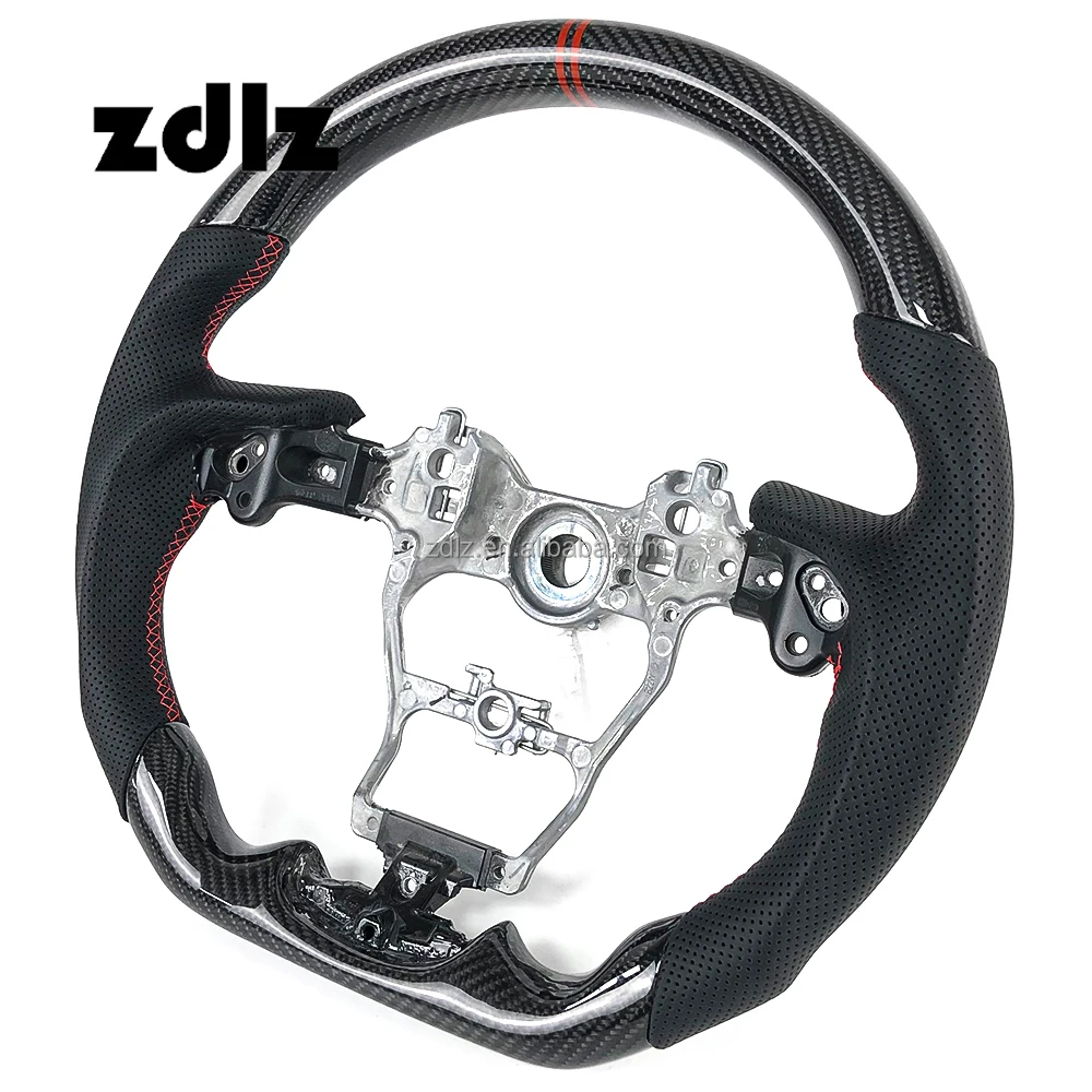 Volante deportivo de cuero y fibra de carbono Toyota Senna - imagen 2