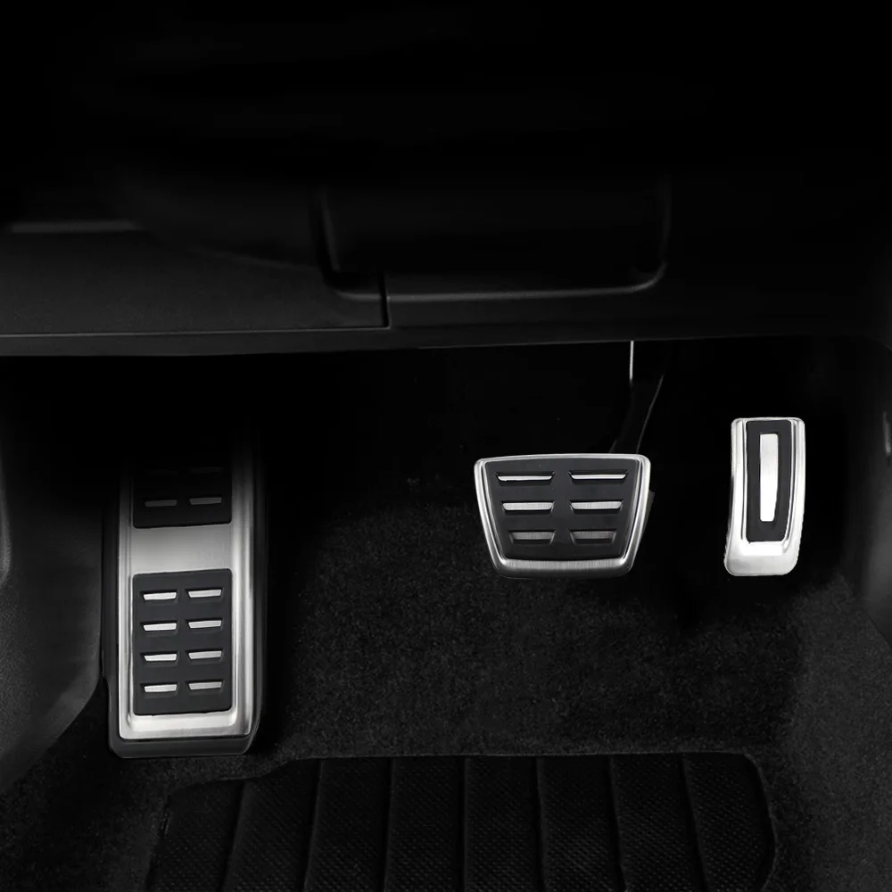 Pedales antideslizantes LHD Audi A3 8V acero inoxidable con reposapiés - imagen 5