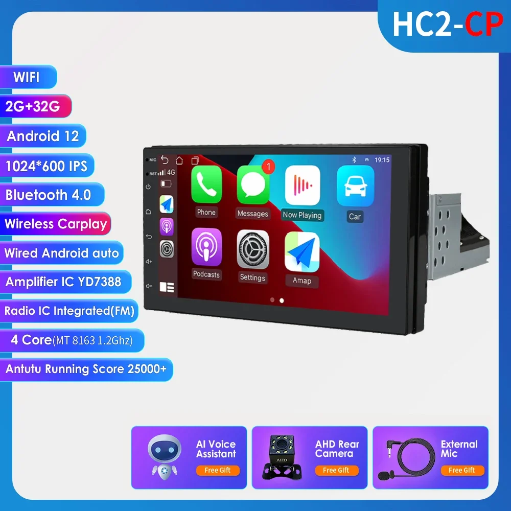 Radio GPS Android 1DIN CarPlay 7 pulgadas – universal